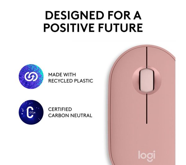 LOGITECH Pebble 2 M350S Wireless Optical Mouse - Rose