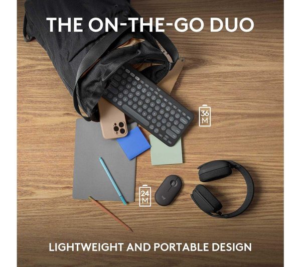 LOGITECH Pebble 2 MK380 Wireless Keyboard & Mouse Set - Graphite