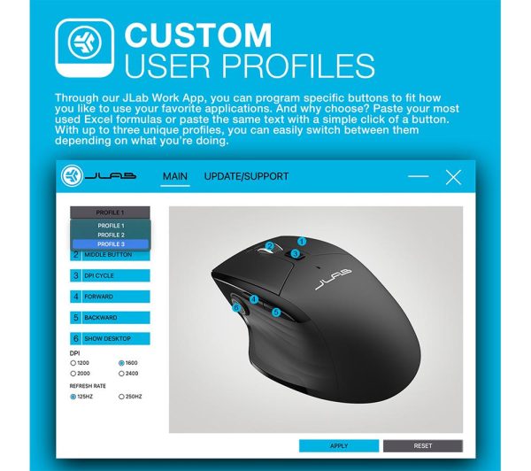 JLAB Jbuds Wireless Optical Mouse