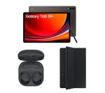 SAMSUNG Galaxy Tab S9+ 12.4" Tablet (256 GB, Graphite), Tab S9+ Slim Book Cover Keyboard Case & Buds2 Pro Noise-Cancelling Earbuds Bundle