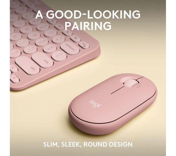 LOGITECH Pebble 2 MK380 Wireless Keyboard & Mouse Set - Rose