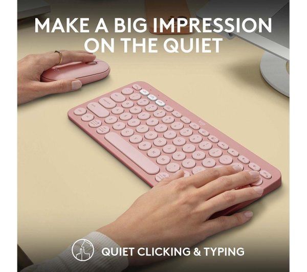LOGITECH Pebble 2 MK380 Wireless Keyboard & Mouse Set - Rose