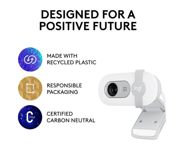 LOGITECH Brio 100 Full HD Webcam - White