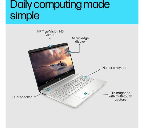 HP 15s-fq5510sa 15.6" Laptop - Intel® Core i5, 256 GB SSD, Silver