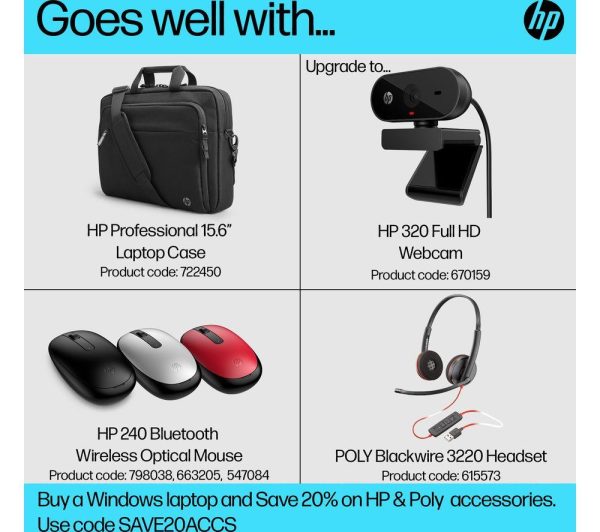 HP 15s-fq5510sa 15.6" Laptop - Intel® Core i5, 256 GB SSD, Silver