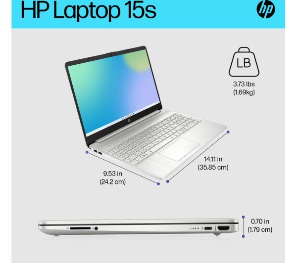 HP 15s-fq5510sa 15.6" Laptop - Intel® Core i5, 256 GB SSD, Silver