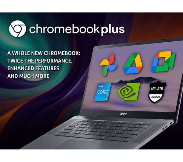 ACER 515 15.6" Chromebook Plus - Intel® Core i5, 256 GB SSD, Grey
