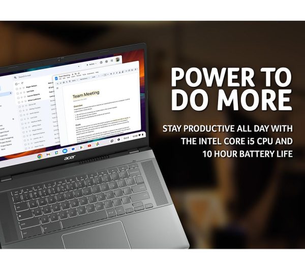 ACER 515 15.6" Chromebook Plus - Intel® Core i5, 256 GB SSD, Grey