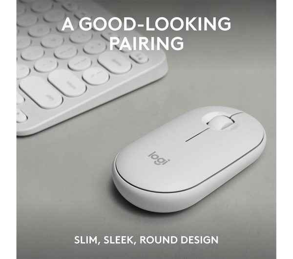 LOGITECH Pebble 2 MK380 Wireless Keyboard & Mouse Set - Offwhite