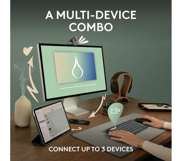 LOGITECH Pebble 2 MK380 Wireless Keyboard & Mouse Set - Offwhite