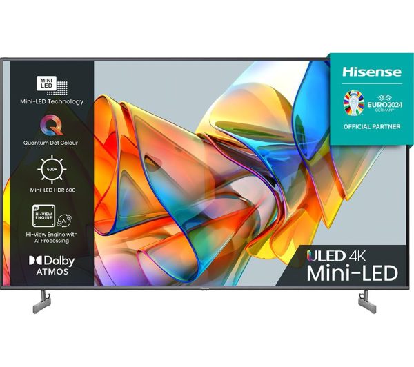 HISENSE 55U6KQTUK 55" Smart 4K Ultra HD HDR Mini-LED TV with Amazon Alexa
