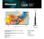 HISENSE 55U6KQTUK 55" Smart 4K Ultra HD HDR Mini-LED TV with Amazon Alexa