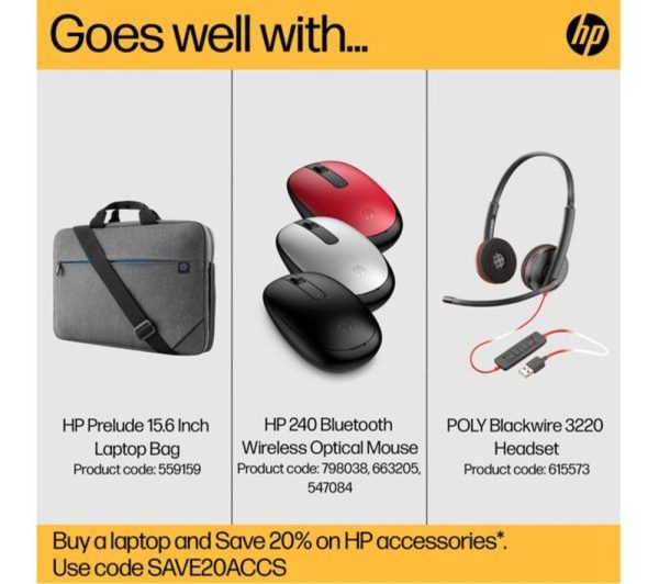 HP 14s-dq0518sa 14" Refurbished Laptop - IntelÂ® CeleronÂ®, 128 GB eMMC, Black (Excellent Condition)