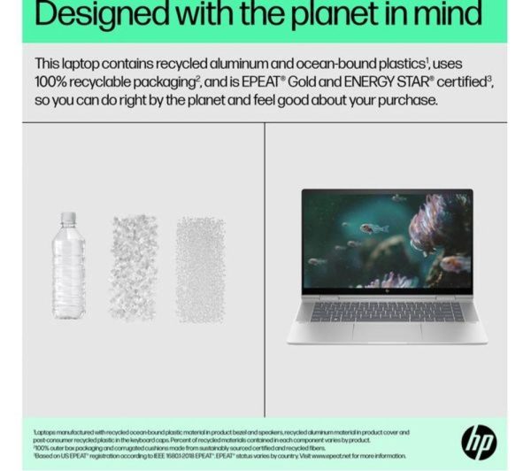 HP ENVY x360 15-fe0550sa 15.6" 2 in 1 Refurbished Laptop - Intel® Core i5, 512 GB SSD, Silver (Excellent Condition)
