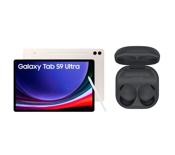 SAMSUNG Galaxy Tab S9 Ultra 14.6" Tablet (1 TB, Beige) & Galaxy Buds2 Pro Wireless Bluetooth Noise-Cancelling Earbuds Bundle