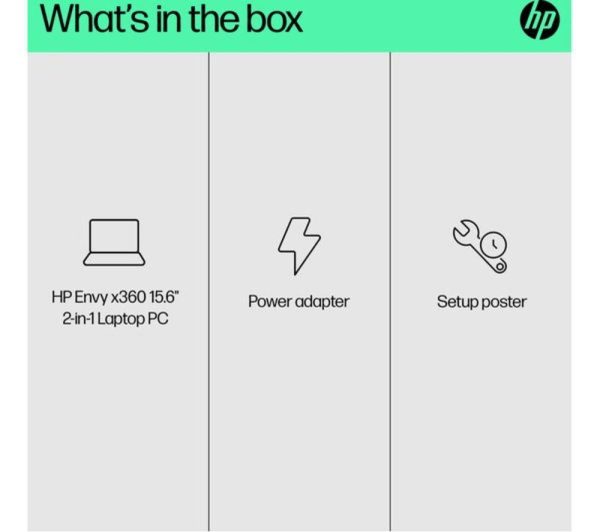 HP ENVY x360 15-fe0514na 15.6" 2 in 1 Refurbished Laptop - Intel® Core i5, 512 GB SSD, Silver (Very Good Condition)