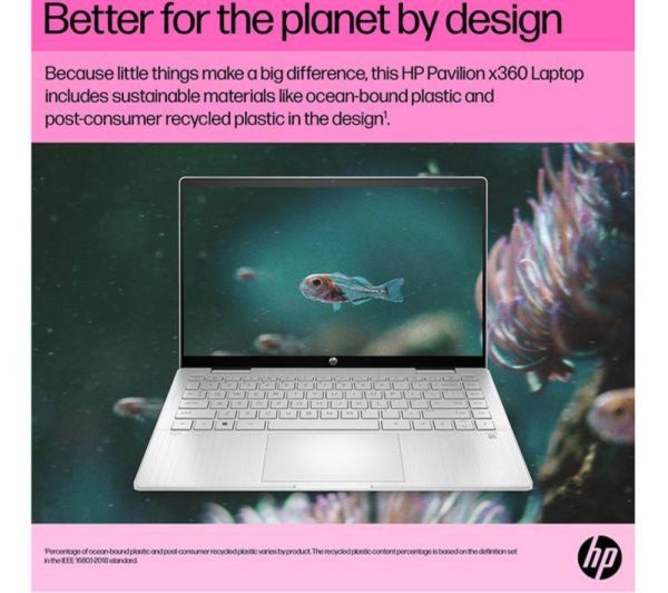 HP Pavilion x360 14-ek1501sa 14" 2 in 1 Refurbished Laptop - Intel® Core i5, 512 GB SSD, Silver (Very Good Condition)