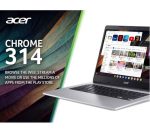 ACER 314 14" Refurbished Chromebook - MediaTek MT8183C, 128 GB eMMC, Silver (Very Good Condition)