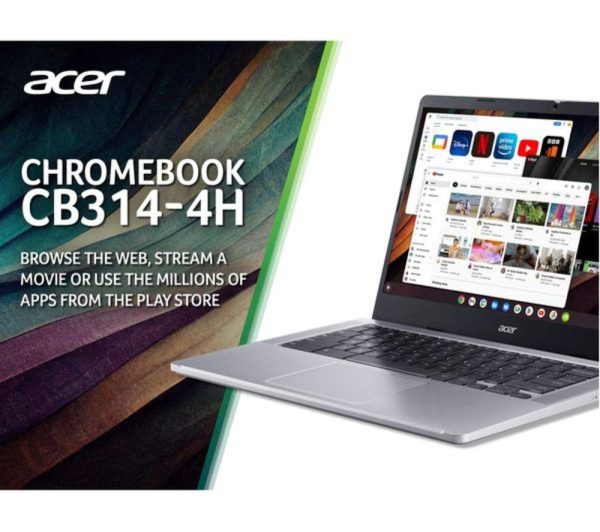 ACER 314 14" Refurbished Chromebook - Intel® Core i3, 128 GB eMMC, Silver (Very Good Condition)