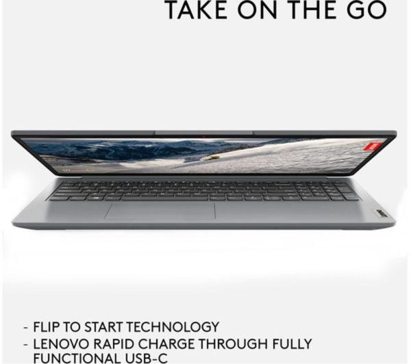 LENOVO IdeaPad 1 15.6" Refurbished Laptop - AMD Ryzen 5, 256 GB SSD, Grey (Very Good Condition)