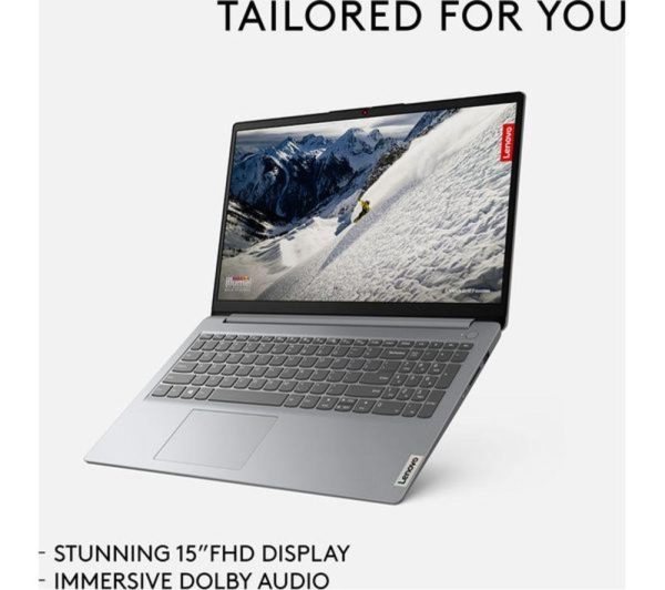 LENOVO IdeaPad 1 15.6" Refurbished Laptop - AMD Ryzen 5, 256 GB SSD, Grey (Very Good Condition)
