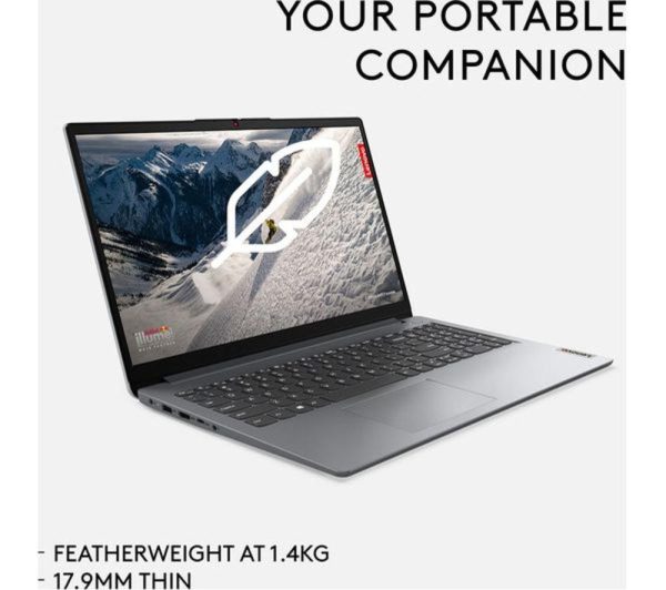 LENOVO IdeaPad 1 15.6" Refurbished Laptop - AMD Ryzen 5, 256 GB SSD, Grey (Very Good Condition)