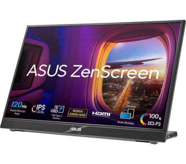 ASUS ZenScreen MB16QHG Quad HD 16" IPS LED Portable Monitor - Black