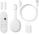 GOOGLE Pixel 11" Tablet (128 GB, Porcelain) & Chromecast 4K HDR with Google TV (Snow) Bundle