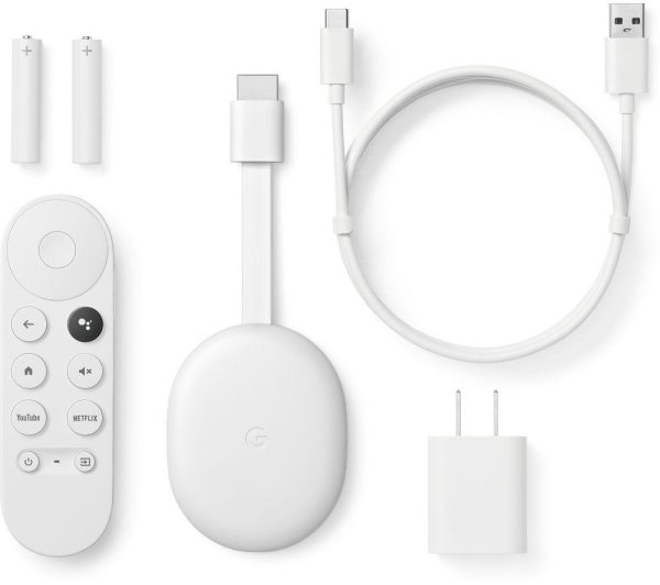 GOOGLE Pixel 11" Tablet (128 GB, Porcelain) & Chromecast 4K HDR with Google TV (Snow) Bundle