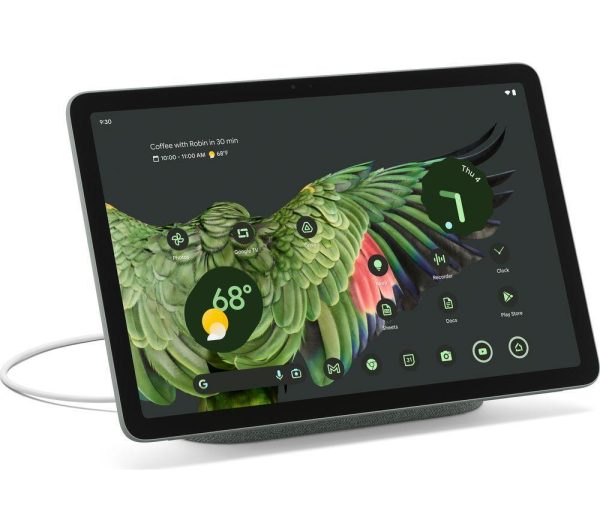 GOOGLE Pixel 11" Tablet (128 GB, Hazel) & Chromecast 4K HDR with Google TV (Snow) Bundle