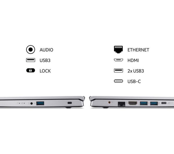 ACER Aspire 3 15.6" Laptop - AMD Ryzen 5, 512 GB SSD, Silver