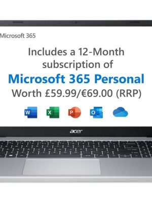 ACER Aspire 3 15.6" Laptop - Intel® Core i3, 128 GB SSD, Silver