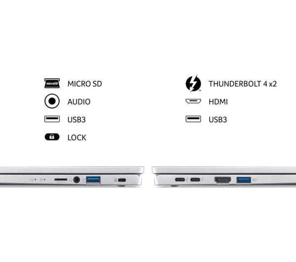 ACER Swift Go 14" Laptop - Intel® Core Ultra 5, 512 GB SSD, Silver