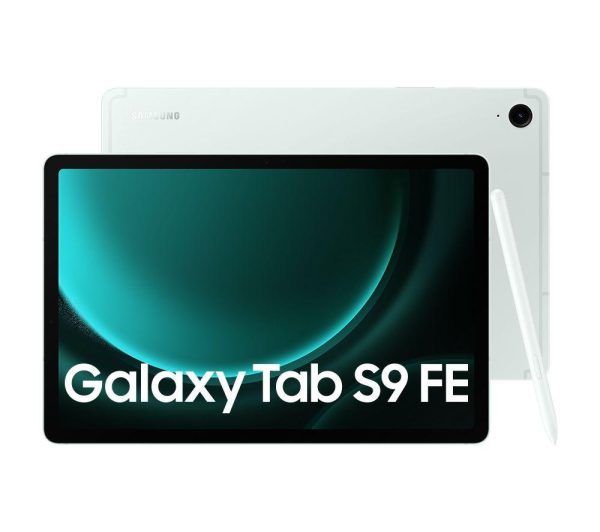 SAMSUNG Galaxy Tab S9 FE 10.9" Tablet (256 GB, Mint) & Galaxy Buds FE Wireless Bluetooth Noise-Cancelling Earbuds Bundle