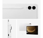 SAMSUNG Galaxy Tab S9 FE 10.9" Tablet (256 GB, Silver) & Galaxy Buds FE Wireless Bluetooth Noise-Cancelling Earbuds Bundle