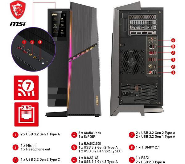 MSI MEG Trident X2 Gaming PC - Intel® Core™ i7, RTX 4080, 2 TB SSD