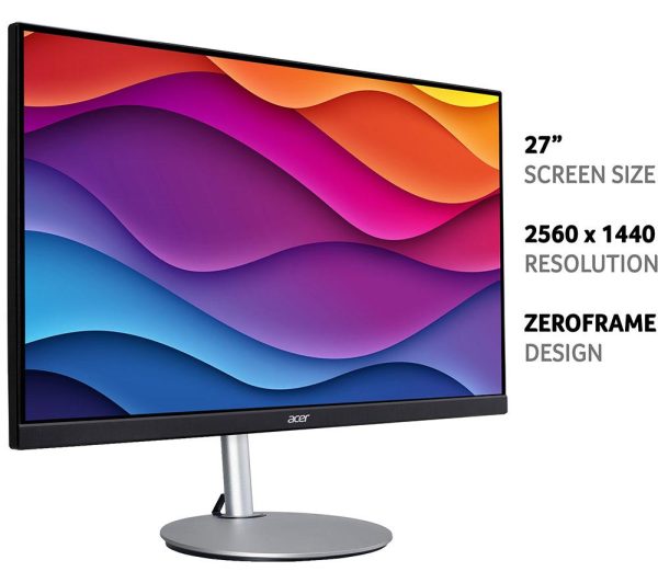 ACER CB272UEbmiiprx Quad HD 27" LED Monitor - Black
