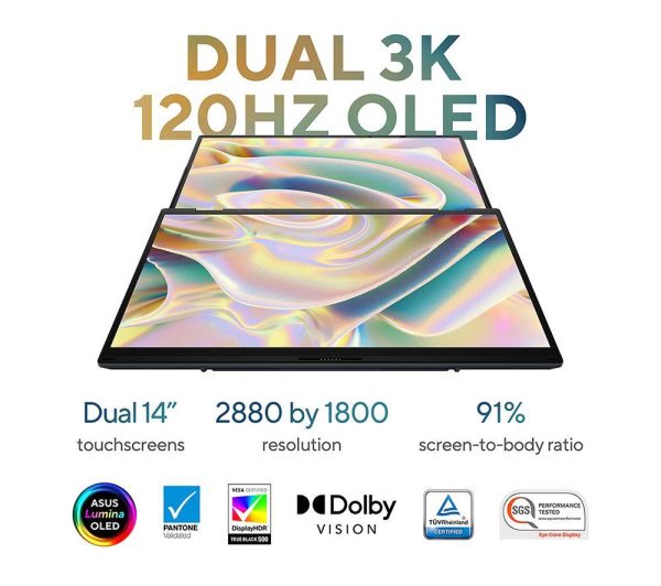 ASUS Zenbook Duo 14" 2 in 1 Laptop - Intel® Core Ultra 9, 2 TB SSD, Grey