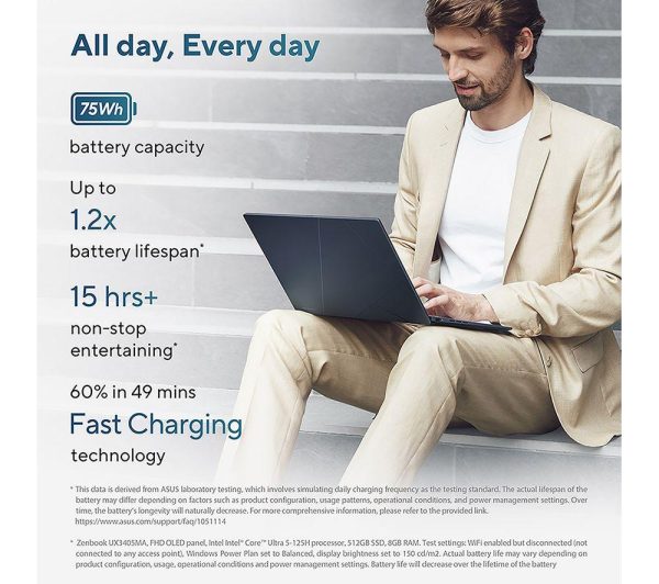 ASUS Zenbook 14 UX3405MA 14" Laptop Intel® Core Ultra 5, 512 GB SSD, Blue
