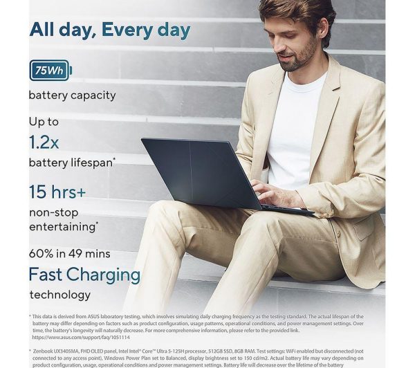 ASUS Zenbook 14 UX3405MA 14" Laptop Intel® Core Ultra 7, 1 TB SSD, Blue