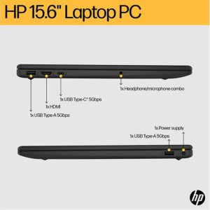 HP 15-fc0516sa 15.6" Refurbished Laptop - AMD Ryzen 3, 128 GB, Black (Very Good Condition)