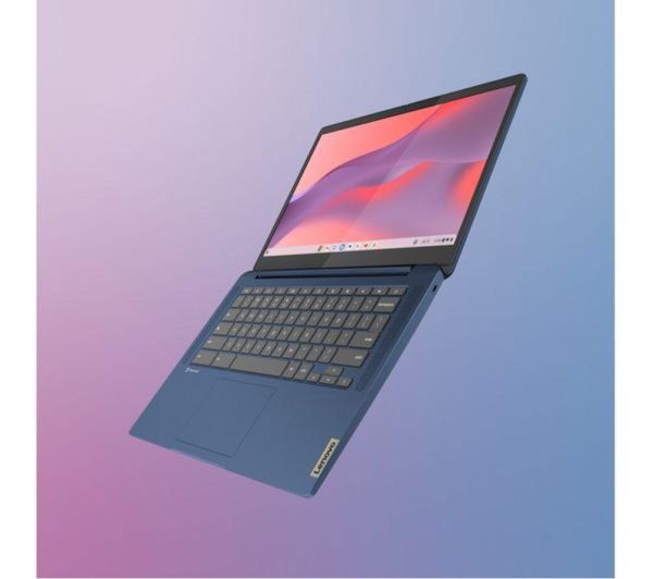 LENOVO IdeaPad Slim 3 14" Refurbished Chromebook - MediaTek Kompanio 520, 64 GB eMMC, Blue (Very Good Condition)