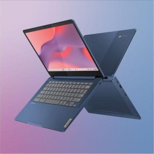 LENOVO IdeaPad Slim 3 14" Refurbished Chromebook - MediaTek Kompanio 520, 64 GB eMMC, Blue (Very Good Condition)