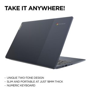 LENOVO IdeaPad Slim 3 15.6" Refurbished Chromebook - IntelÂ® PentiumÂ®, 128 GB eMMC, Blue (Very Good Condition)
