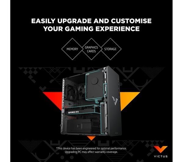 HP Victus 15L Gaming Desktop - AMD Ryzen 5, RTX 3050, 512 GB SSD