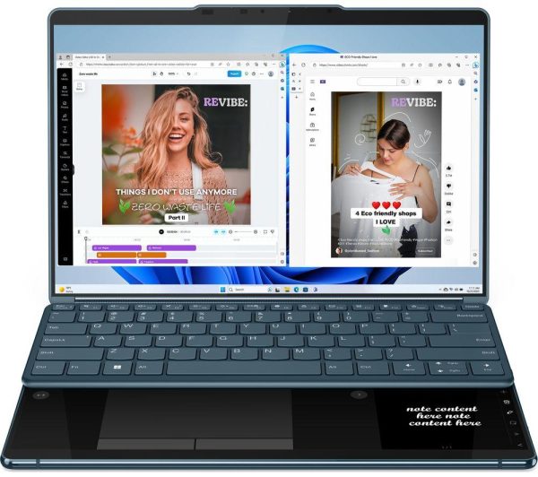 LENOVO Yoga Book 9 13.3" 2 in 1 Laptop - Intel® Core Ultra 7, 1 TB SSD, Teal