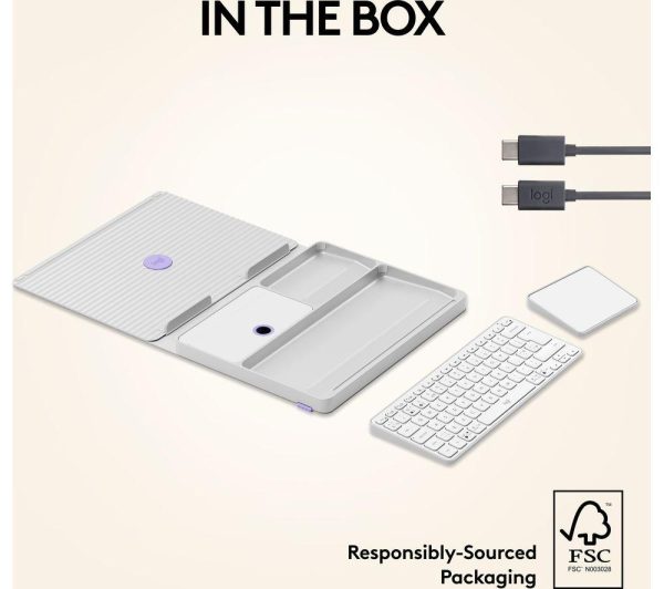 LOGITECH Casa Pop-up Desk Wireless Keyboard & Touchpad Set - Nordic Calm