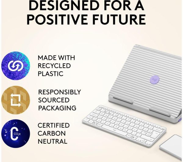 LOGITECH Casa Pop-up Desk Wireless Keyboard & Touchpad Set - Nordic Calm