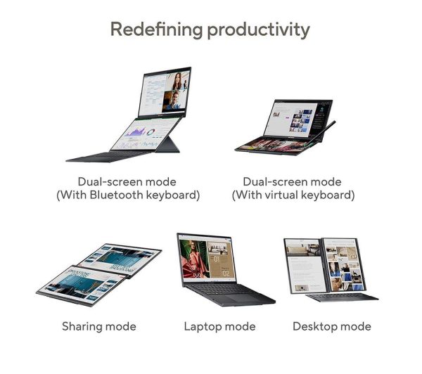 ASUS Zenbook Duo 14" 2 in 1 Laptop - Intel® Core Ultra 7, 1 TB SSD, Grey