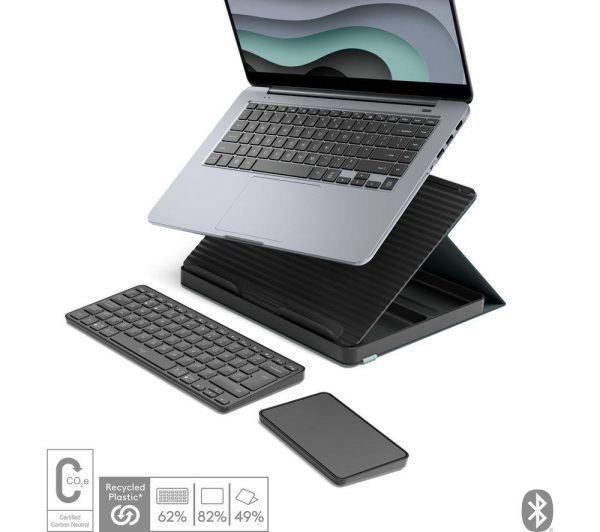 LOGITECH Casa Pop-up Desk Wireless Keyboard & Touchpad Set - Classic Chic